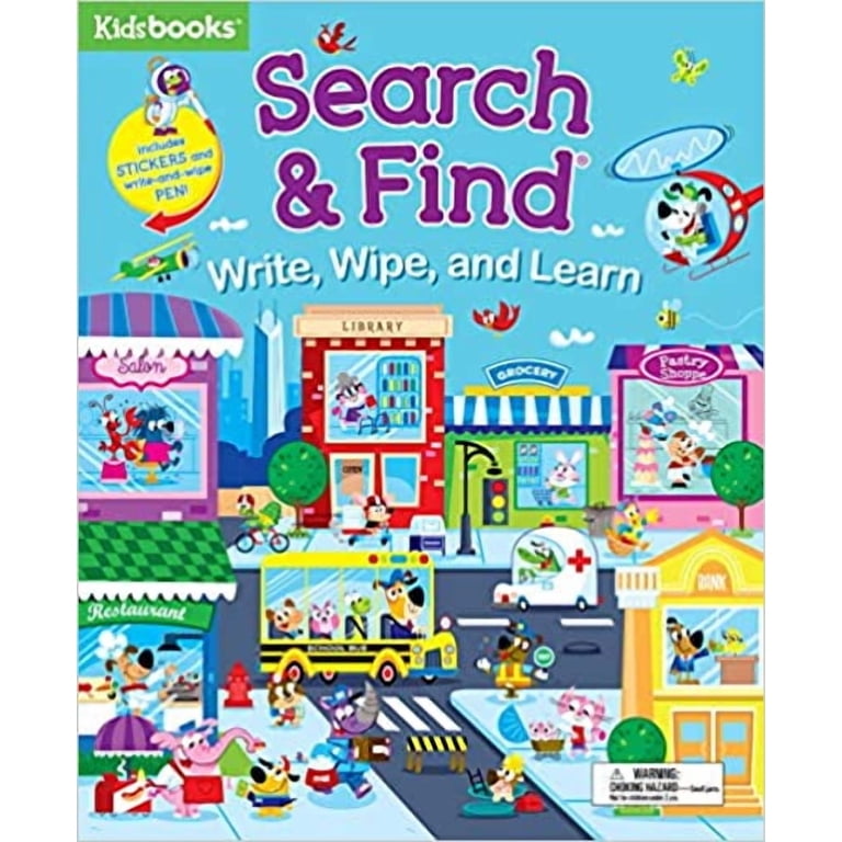 Allen Kidsbooks Selfe Kids Search and Find Write Wipe Learn Spiral