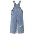 thumbnail image 1 of KIDSCOOL Girls Butterfly Denim Overalls,2-7T Cute Todder Little Jean Jumpsuit, Light Blue, 18-24 Months, 1 of 7