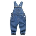 thumbnail image 1 of KIDSCOOL SPACE Baby Boy Girl Ripped Denim Cute Workwear,Fashionable Kids Jean Overalls, 2-3 Years, 1 of 8
