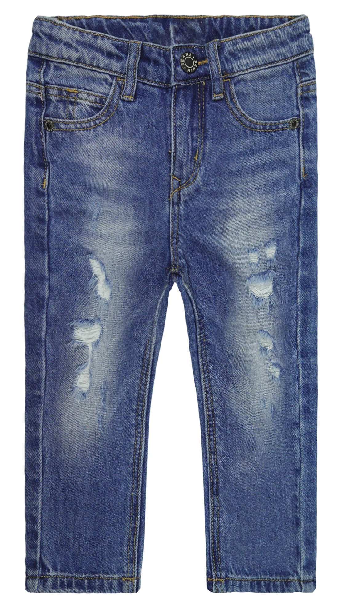 KIDSCOOL SPACE Jeans Colorati A Gamba Larga Per Bambine E Ragazze (5-14 Anni). Vita Elastica, Strappati E Svasati. - 2