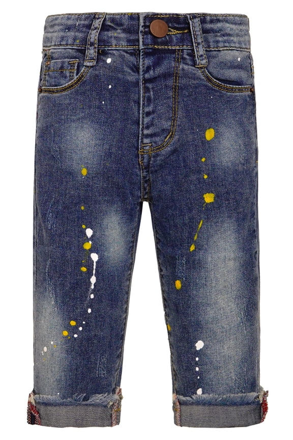 Baby Boys Little Kid Elastic Ripped Jeans StoneWashed Pants,2-3 Years