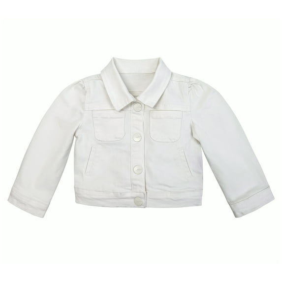 KIDSCOOL SPACE Baby Denim Jacket,Little Toddler Kids Simple Design Stretch Jean Coat,Light Blue,12-18 Months