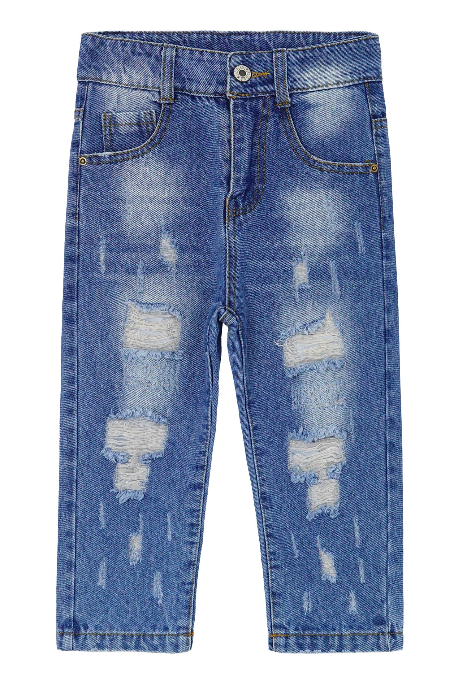 KIDSCOOL SPACE Baby Elastic Inside Ripped Jeans,Little Toddler Kids ...