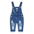 thumbnail image 1 of KIDSCOOL SPACE Baby Girl Boy Bib Pocket Jean Overalls,Unisex,6- 12 Months, 1 of 7
