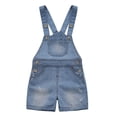 thumbnail image 1 of KIDSCOOL SPACE Baby Girl Boy Jean Overalls,Toddler Summer Denim Shortall,Blue,3-4 Years, 1 of 8