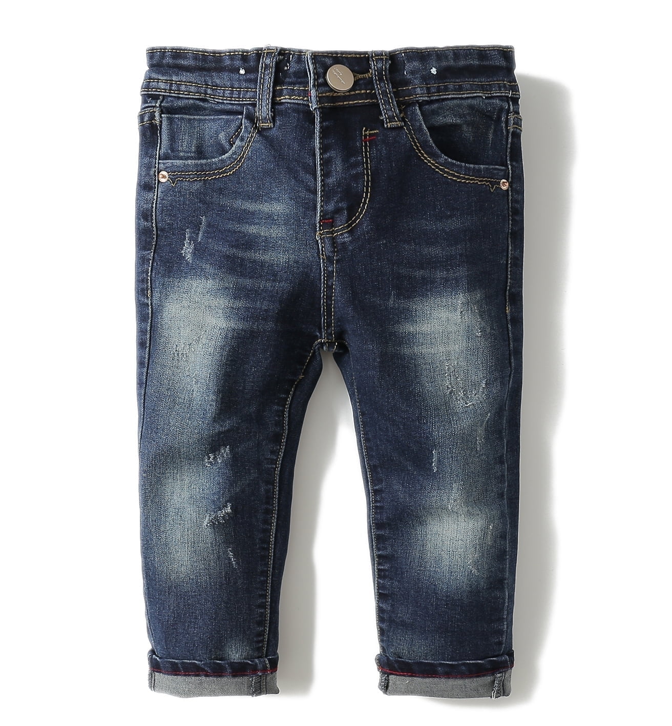 Baby Girl Boy Little Kid D Ring Ripped Denim Jeans Pants,3-4 Years