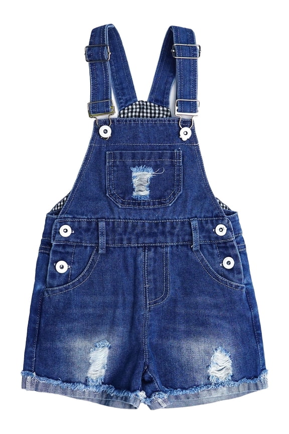 Baby Girls Boys Denim Shots,Ripped Raw Edge Hem Soft Jeans Summer Shortalls,Blue,18-24 Months