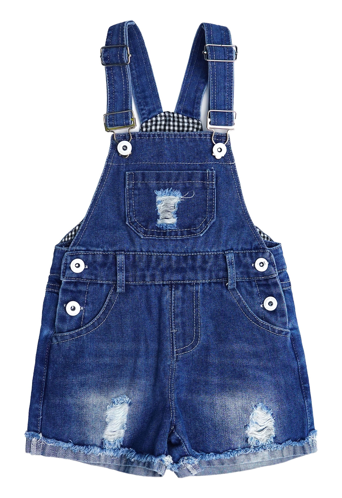KIDSCOOL SPACE Salopette Jeans Strappata - Per Ragazze E Ragazzi, Denim Elasticizzato, Tasc - Foto 4