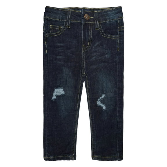 KIDSCOOL SPACE Baby Girls Boys Jeans,Elastic Band Inside Ripped Stretchy Soft Thin Summer Denim Slim Pants,4-5 Years