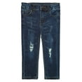 thumbnail image 1 of KIDSCOOL SPACE Baby Girls Boys Jeans,Elastic Band Inside Ripped Stretchy Soft Thin Summer Denim Slim Pants,5-6 Years, 1 of 5