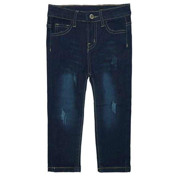 KIDSCOOL SPACE Baby Girls Boys Jeans,Elastic Band Inside Ripped Stretchy Soft Thin Summer Denim Slim Pants,6-7 Years