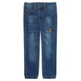 thumbnail image 1 of KIDSCOOL SPACE Baby Girls Boys Jeans,Elastic Band Inside Soft Lightning Embroidered Thin Summer Denim Pants, 1 of 6