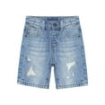 thumbnail image 1 of KIDSCOOL SPACE Baby Girls Boys Jeans Shorts,Distressed Ripped Simple Design Cute Summer Denim Pants,Blue,2-3 Years, 1 of 5