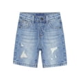thumbnail image 1 of KIDSCOOL SPACE Baby Girls Boys Jeans Shorts,Distressed Ripped Simple Design Cute Summer Denim Pants,Blue,2-3 Years, 1 of 6