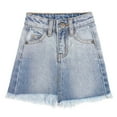 thumbnail image 1 of KIDSCOOL SPACE Baby Girls Boys Jeans Shorts,Distressed Ripped Simple Design Cute Summer Denim Pants,Light Blue,18-24 Months, 1 of 5