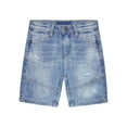 thumbnail image 1 of KIDSCOOL SPACE Baby Girls Boys Jeans Shorts,Distressed Ripped Splicing Design Cute Summer Denim Pants,Blue,2-3 Years, 1 of 5