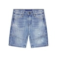 thumbnail image 1 of KIDSCOOL SPACE Baby Girls Boys Jeans Shorts,Distressed Ripped Splicing Design Cute Summer Denim Pants,Blue,2-3 Years, 1 of 6