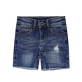 thumbnail image 1 of KIDSCOOL SPACE Baby Girls Boys Jeans Shorts,Ripped Frayed Raw Hem Cute Summer Denim Pants,Blue,2-3 Years, 1 of 6