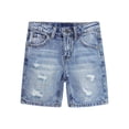 thumbnail image 1 of KIDSCOOL SPACE Baby Girls Boys Jeans Shorts,Ripped Simple Design Cute Summer Denim Pants,Blue,2-3 Years, 1 of 6