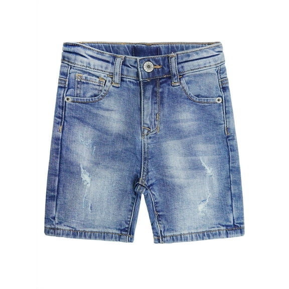 KIDSCOOL SPACE Baby Girls Boys Jeans Shorts,Ripped Simple Design Cute Summer Denim Pants,Blue,2-3 Years