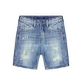 thumbnail image 1 of KIDSCOOL SPACE Baby Girls Boys Jeans Shorts,Ripped Simple Design Cute Summer Denim Pants,Light Blue,12-18 Months, 1 of 5