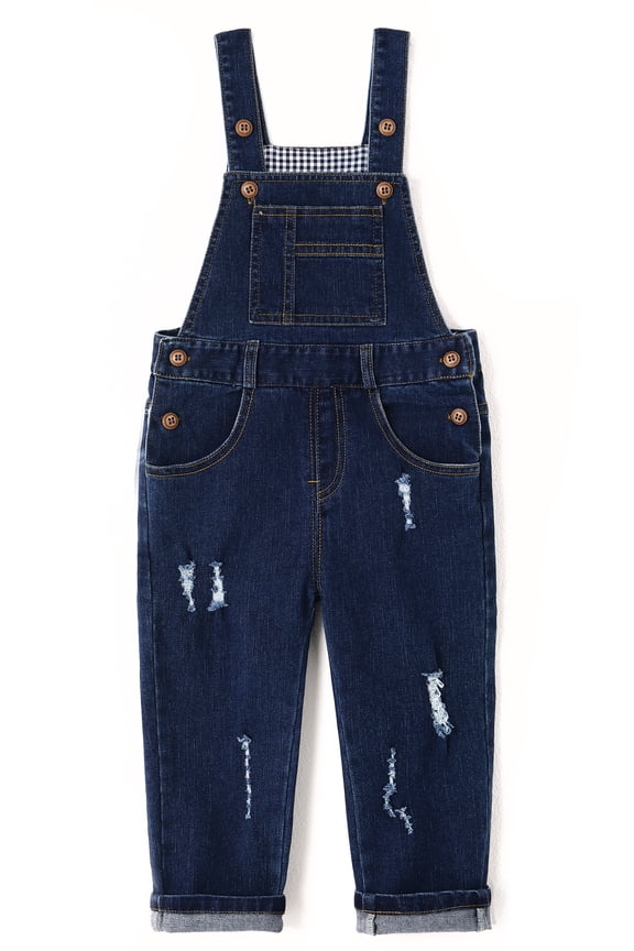 Baby Little Boys Girls Blue Denim Dungaree,Jean Overalls,Blue,2-3 Years