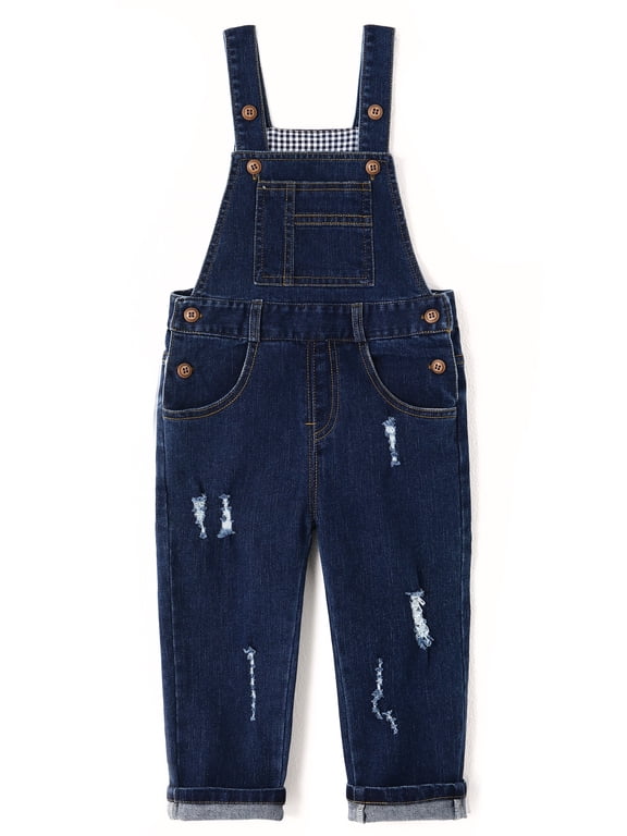 Baby Little Boys Girls Blue Denim Dungaree,Jean Overalls,Blue,4-5 Years
