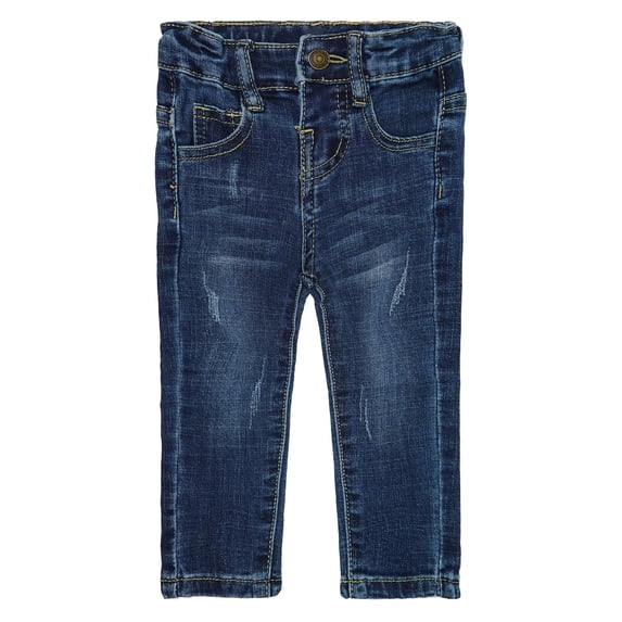 KIDSCOOL SPACE Baby Little Boys Girls Jeans,Ripped Strechy Denim Soft Slim Pants,12-18 Months