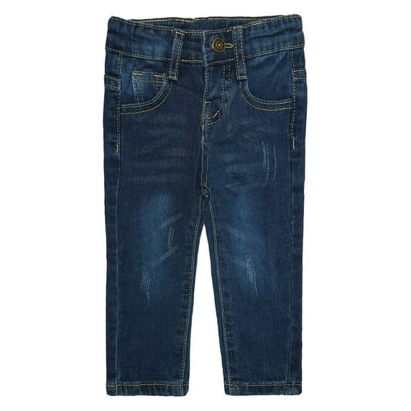 KIDSCOOL SPACE Baby Little Boys Girls Jeans,Ripped Strechy Denim Soft Slim Pants