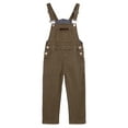 thumbnail image 1 of KIDSCOOL SPACE Baby Little Girls Canvas Overalls,Toddler Boys Ripped Holes Casual Workwear,Coffee,12-18 Months, 1 of 7