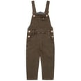 thumbnail image 1 of KIDSCOOL SPACE Baby Little Girls Canvas Overalls,Toddler Boys Ripped Holes Casual Workwear,Coffee,6-9 Months, 1 of 7