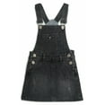thumbnail image 1 of KIDSCOOL SPACE Baby Little Girls Skirt,Ripped Soft Strechy Denim Girls Summer Overalls Dress,Black,12-18 Months, 1 of 6