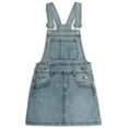 thumbnail image 1 of KIDSCOOL SPACE Baby Little Girls Skirt,Ripped Soft Strechy Denim Girls Summer Overalls Dress,Light Blue,7-8 Years, 1 of 5
