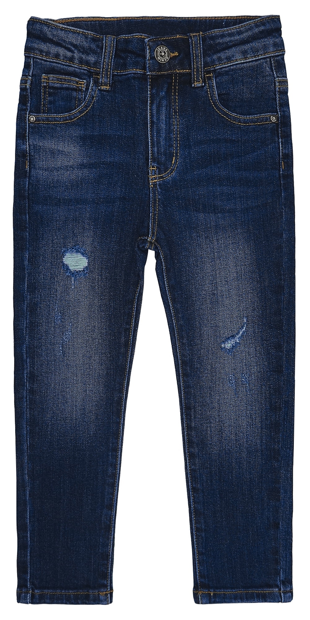 KIDSCOOL SPACE Big Boys Jeans,Kids Elastic Band Inside Ripped Holes Denim  Pants,Deep Blue,7-8 Years - Walmart.com