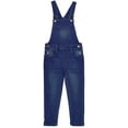 thumbnail image 1 of KIDSCOOL SPACE Big Boys Jeans Overalls,Elasitic Band Inside Soft Stretchy Denim Workwear,Blue,8-9 Years, 1 of 7