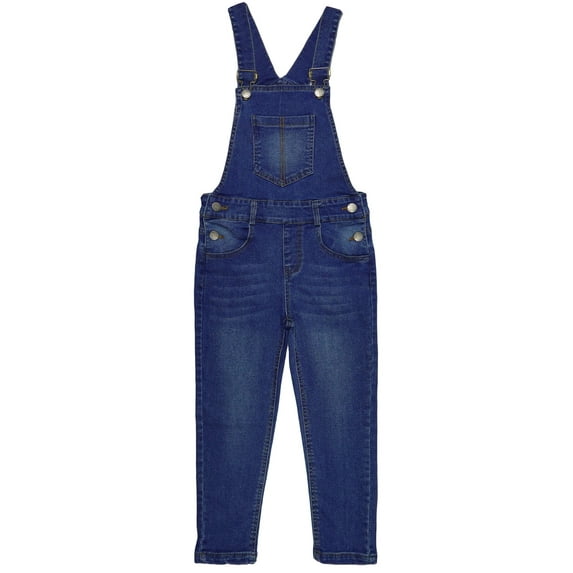 KIDSCOOL SPACE Big Boys Jeans Overalls,Elasitic Band Inside Soft Stretchy Denim Workwear,Blue,9-10 Years