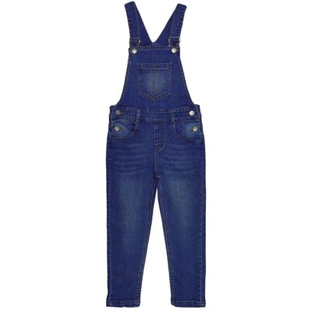 KIDSCOOL SPACE Big Boys Jeans Overalls,Elasitic Band Inside Soft Stretchy Denim Workwear,Blue,9-10 Years