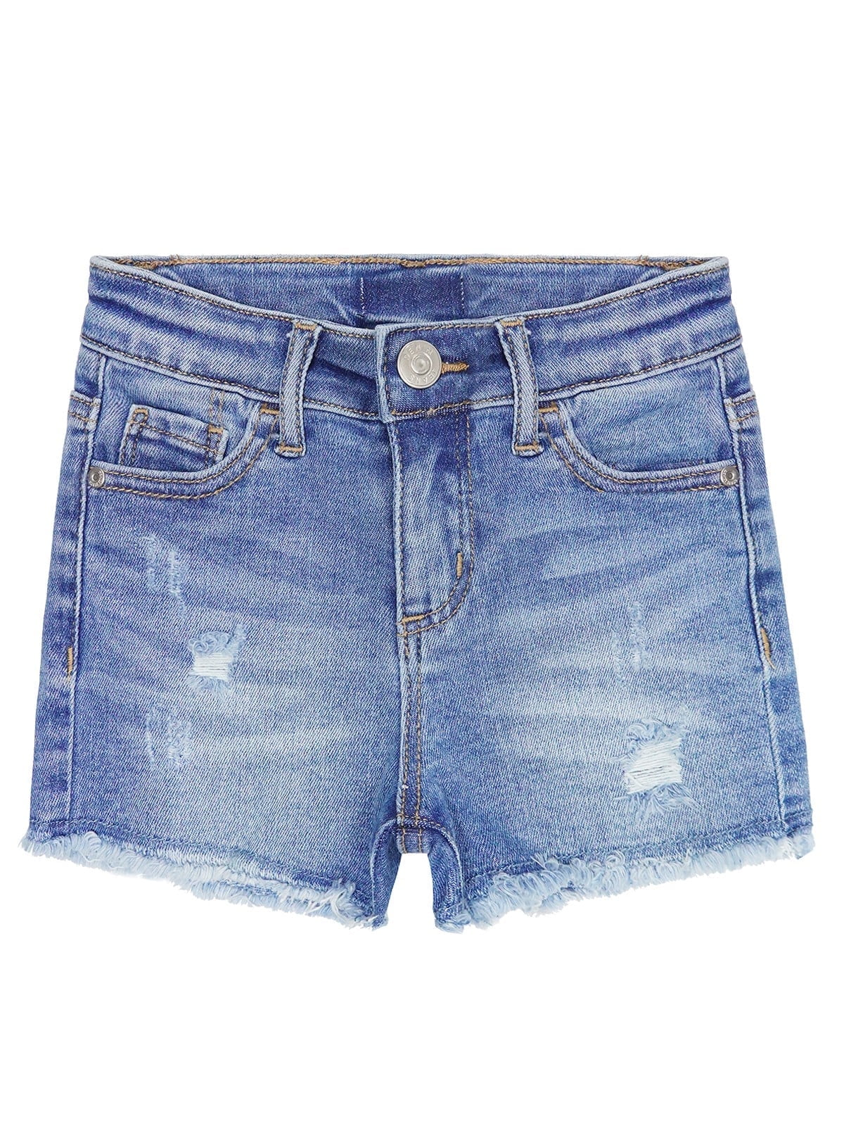 KIDSCOOL SPACE Jeans per Bambine, Vita Elastica Larga a Gamba Larga 5-14T con Pantaloni in Denim Svasati con Stringhe,Azzurro,4-5 Anni