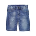 thumbnail image 1 of KIDSCOOL SPACE Big Girls Boys Jeans Shorts,Ripped Stretchy Simple Design Cute Summer Denim Pants,Blue,11-12 Years, 1 of 6