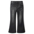thumbnail image 1 of KIDSCOOL SPACE Big Girls Jeans, 18M-14T Wide Size Range Bell-Bottomed Micro Flared Stretchy Denim Pants,Black,7-8 Years, 1 of 8