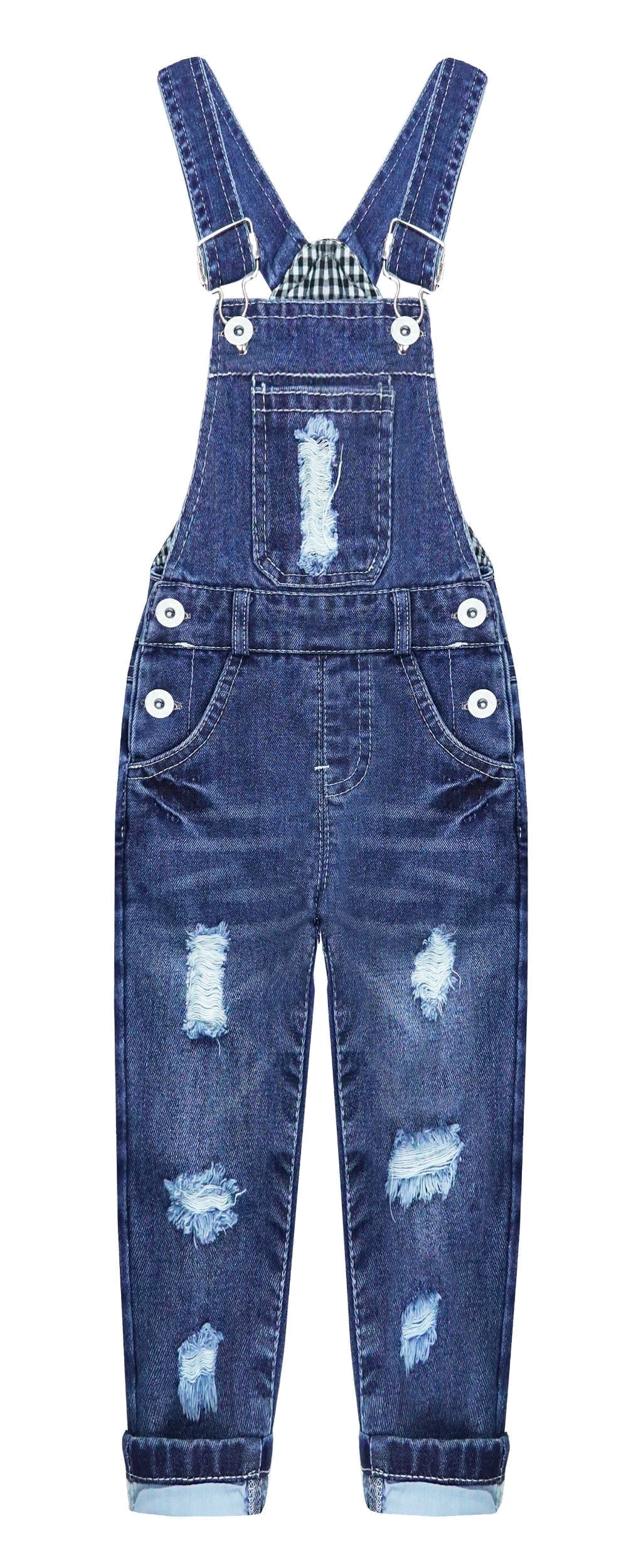 Kidscool Space Children's Ripped Denim Overalls Jumpsuit, 7-8 Years ...