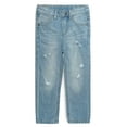 thumbnail image 1 of KIDSCOOL SPACE Boys Jeans,Elastic Band Inside Ripped Soft Denim Pants,5-6 Years, 1 of 4