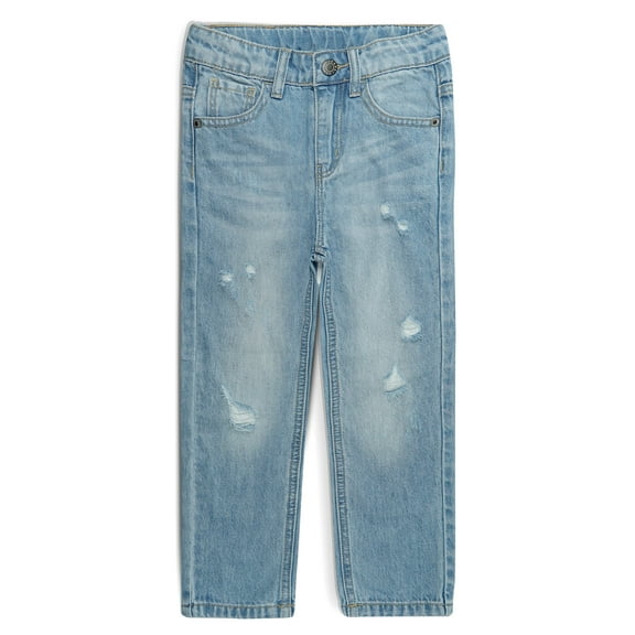 KIDSCOOL SPACE Boys Jeans,Elastic Band Inside Ripped Soft Denim Pants,5-6 Years