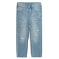 thumbnail image 1 of KIDSCOOL SPACE Boys Jeans,Elastic Band Inside Ripped Soft Denim Pants,5-6 Years, 1 of 6