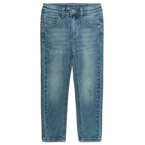 KIDSCOOL SPACE Boys Jeans,Elastic Band Inside Ripped Soft Strechy Denim Pants,4-5 Years