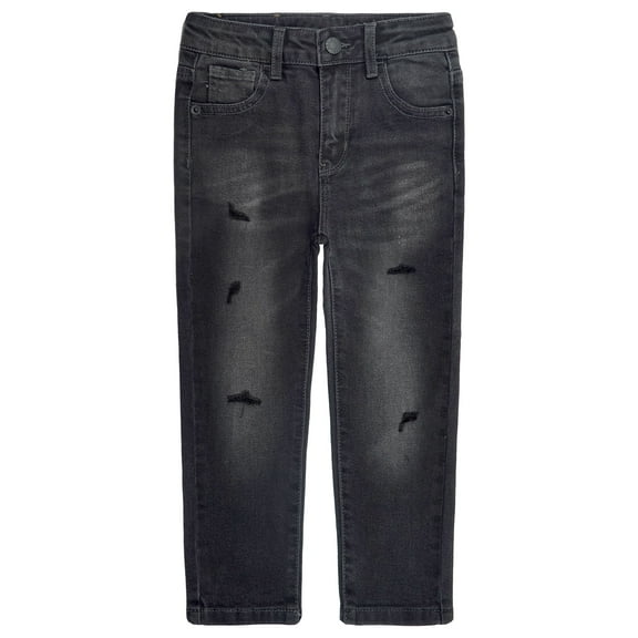 KIDSCOOL SPACE Boys Jeans,Little Boy Elastic Band Inside Ripped Soft Slim Cotton Denim Pants,8-9 Years