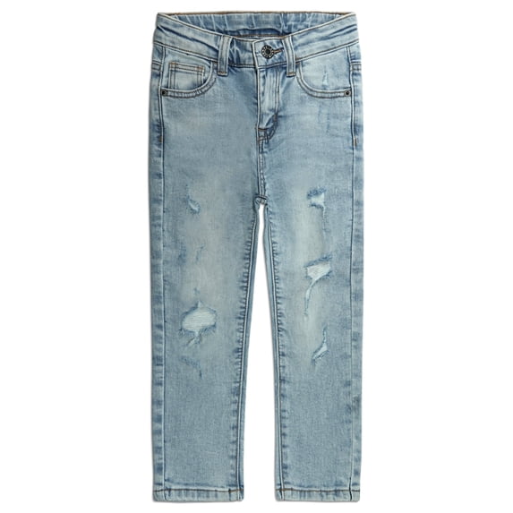 KIDSCOOL SPACE Boys Jeans,Little Boy Elastic Band Inside Ripped Soft Slim Denim Pants,11-12 Years