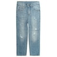 thumbnail image 1 of KIDSCOOL SPACE Boys Jeans,Little Boy Elastic Band Inside Ripped Soft Summer Slim Denim Pants,12-13 Years, 1 of 1