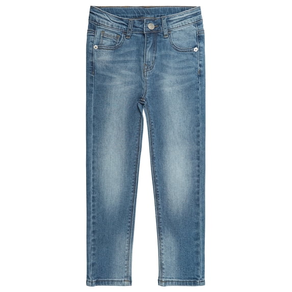 KIDSCOOL SPACE Boys Jeans;Little Boy Elastic Band Inside Washed Soft Stretch Slim Denim Pants;6-7 Years