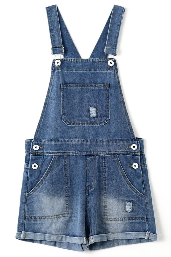 Boys Shorts,Little Big Boys Denim Ripped Summer Shortalls,5-6 Years
